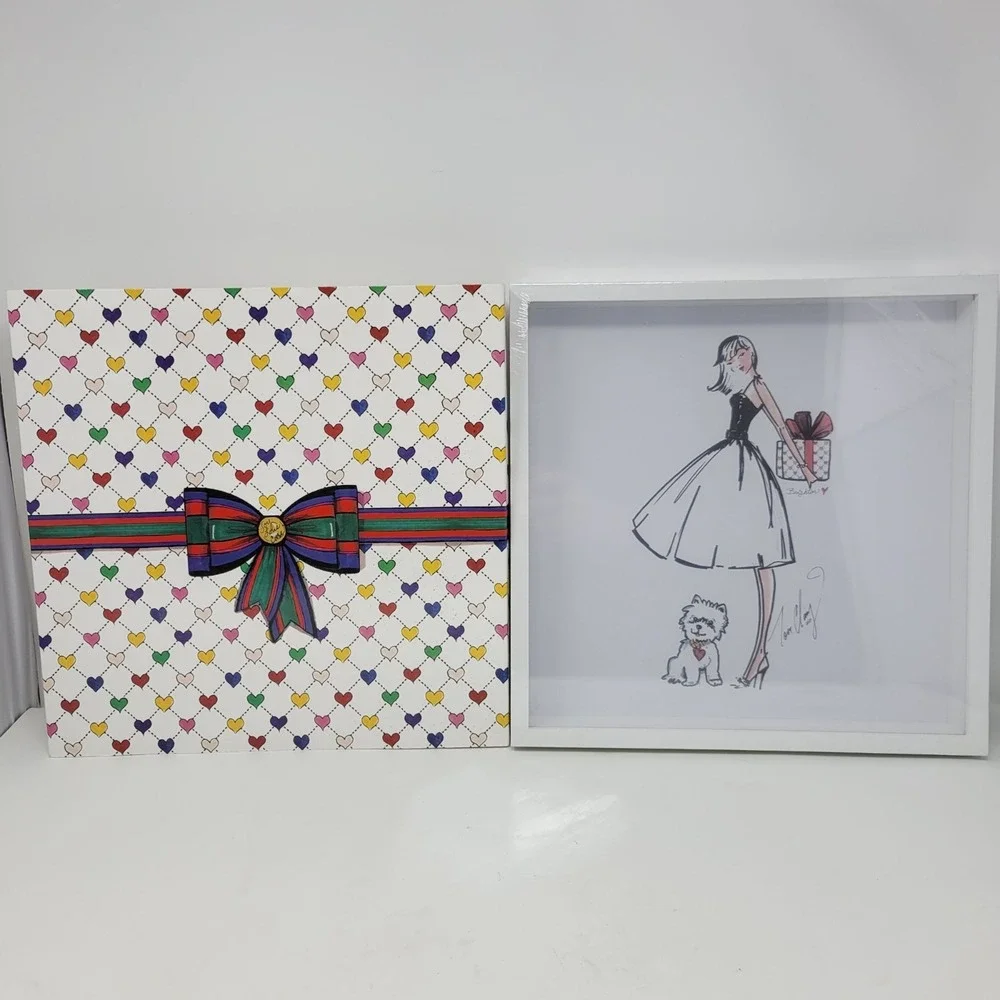 Brighton Love & Joy Heart Frame With Fashion Illustration 12.5